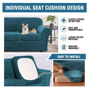 H.VERSAILTEX 3 piece Velvet Sofa Cover!